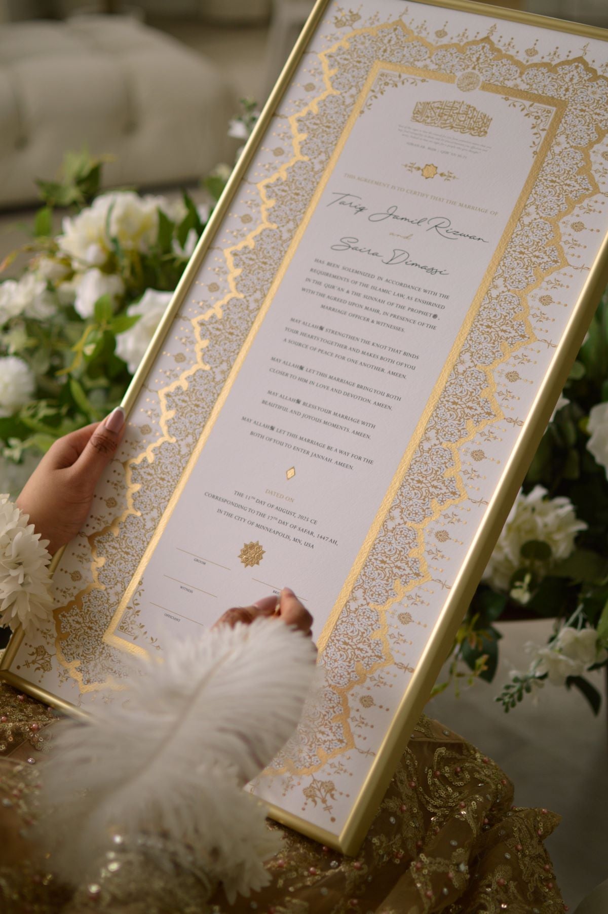 Nikah Certificate | Handmade Custom Nikkahnama Contracts