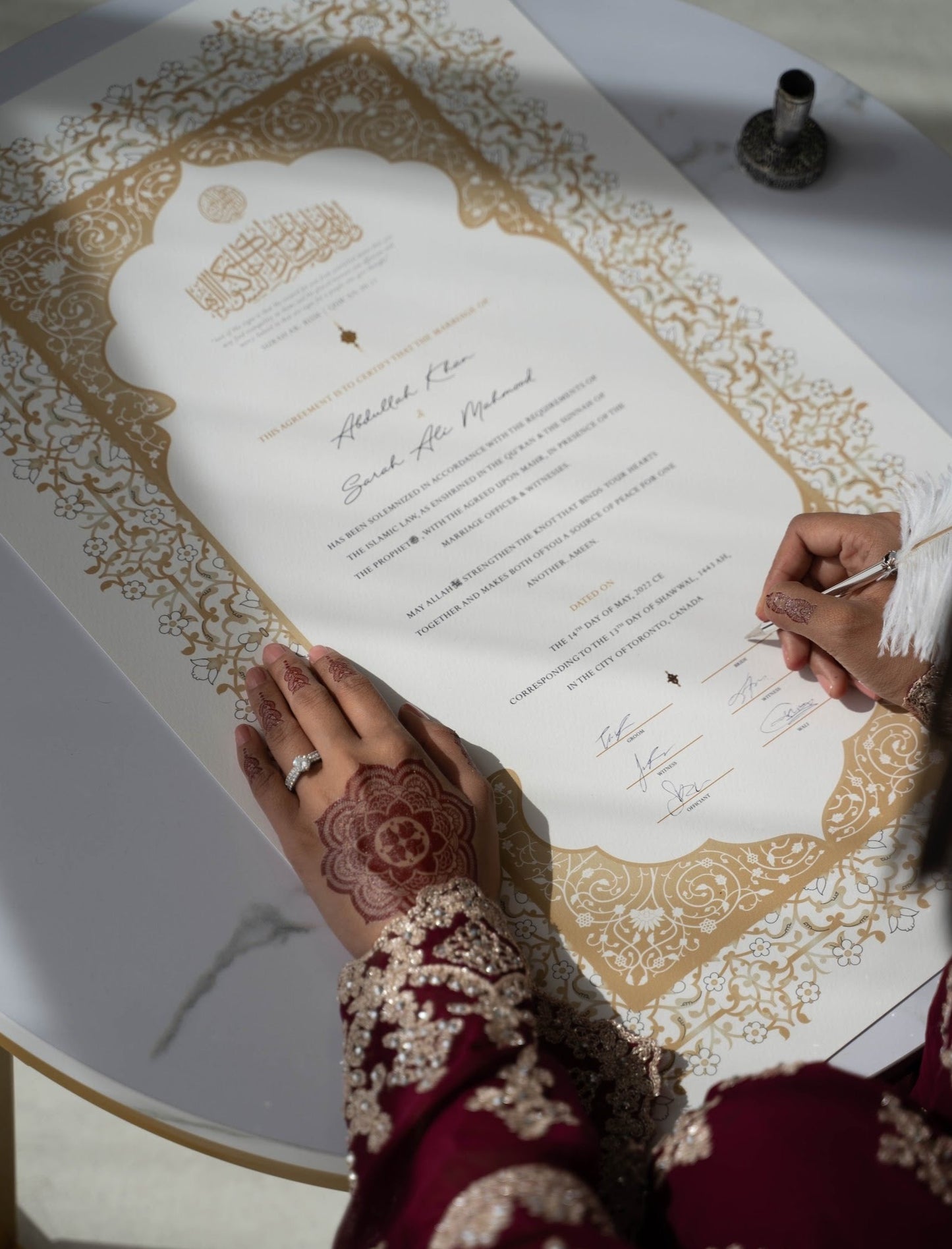 Nikkah, Nikkah Ceremony, Nikahnama, Nikkah Certificate, Islamic Marriage Certificate