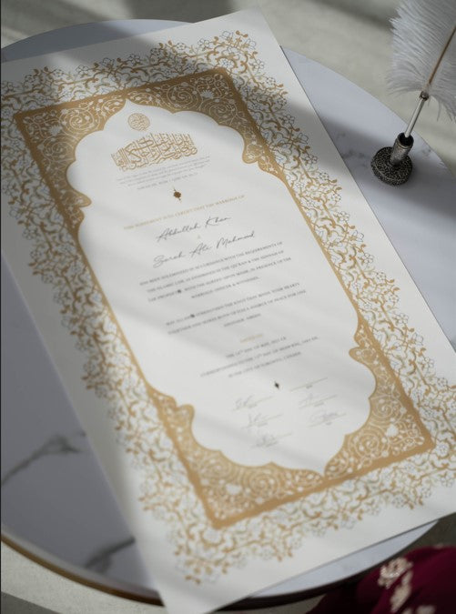 Shireen Nikah Certificate