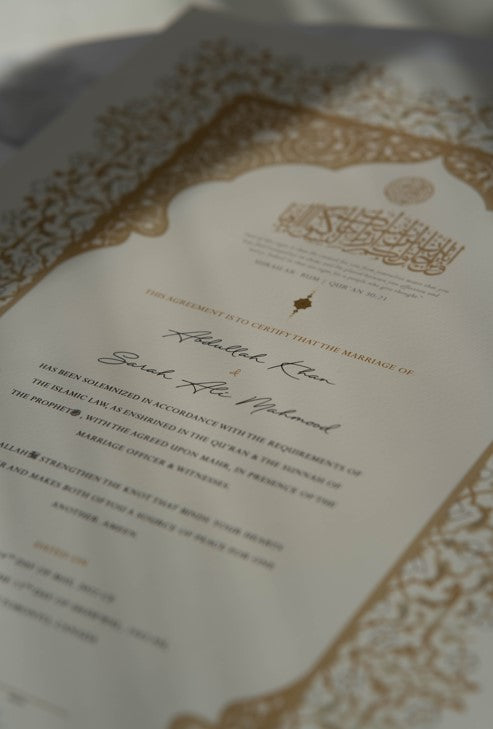 Shireen Nikah Certificate