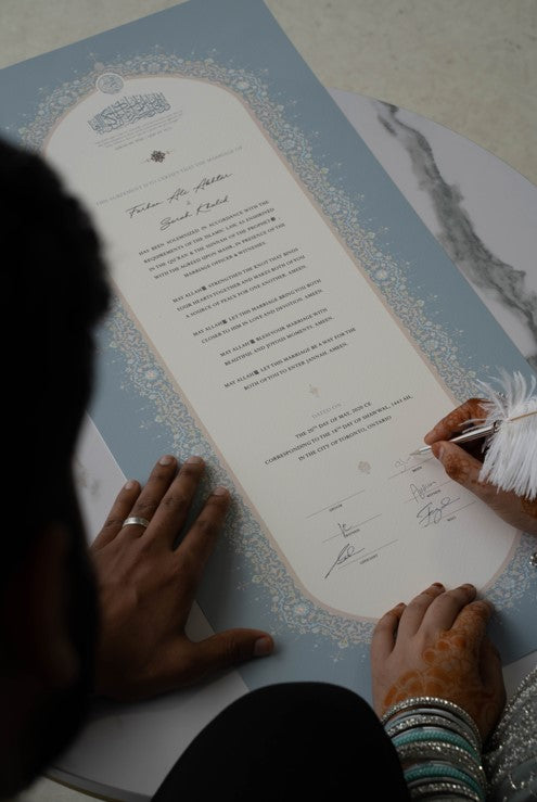 Raeesa Nikah Certificate: Sapphire