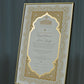 BUNDLE: Shireen Nikah Certificate Gold Embellishment + Frame + Pen