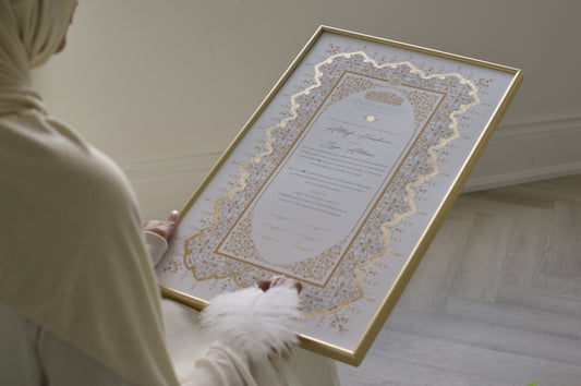 Malaika Nikah Certificate - Gold Embellished