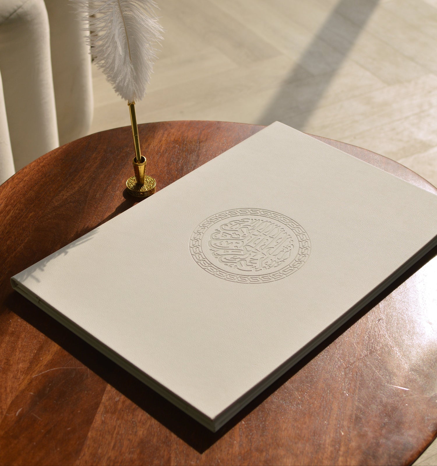 White Chain Nikah Certificate Folder Set