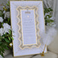 BUNDLE: Ruqaiya Nikah Certificate Gold Embellishment + Frame + Pen