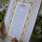 Ruqaiya Nikah Certificate - Gold Embellished