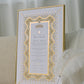 Ruqaiya Nikah Certificate - Gold Embellished