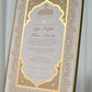 Shireen Nikah Certificate - Extended Gold Embellished