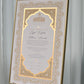 Shireen Nikah Certificate - Extended Gold Embellished