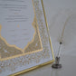 Shireen Nikah Certificate - Extended Gold Embellished