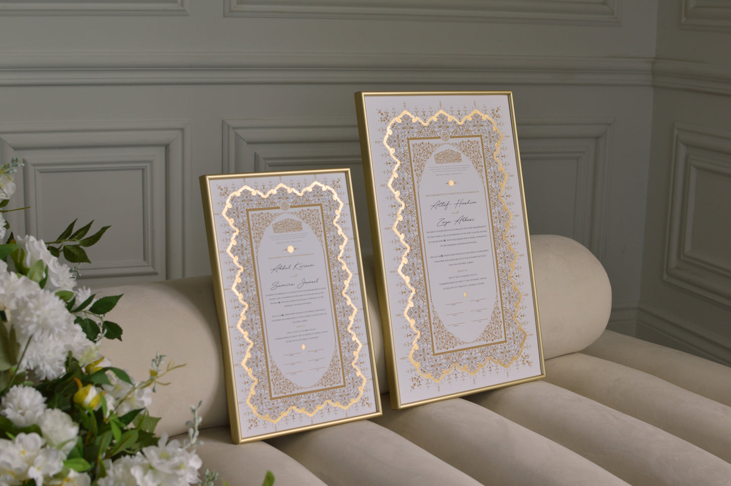 Malaika Nikah Certificate - Gold Embellished